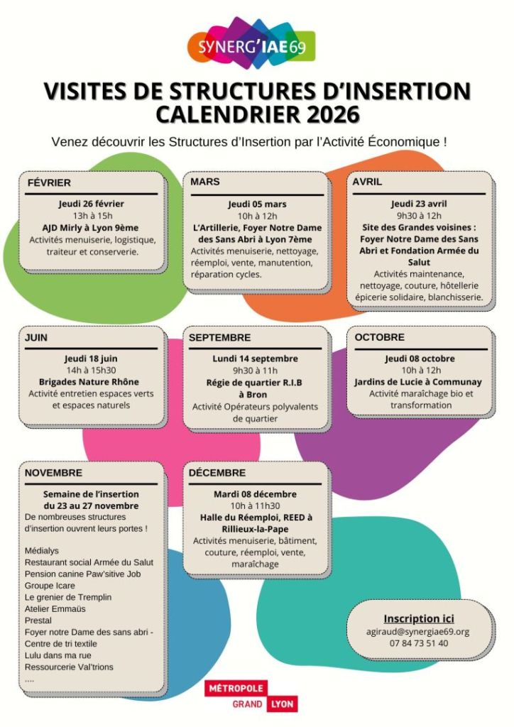 Visites de siae calendrier 2026
